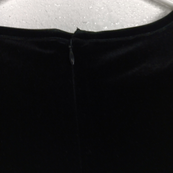 Cat & Jack Dress L (10/12) Black Velvet Plaid Skirt Taffeta Holidays Party L/S - Picture 7 of 12